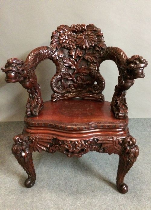 Dragon Carved Armchair