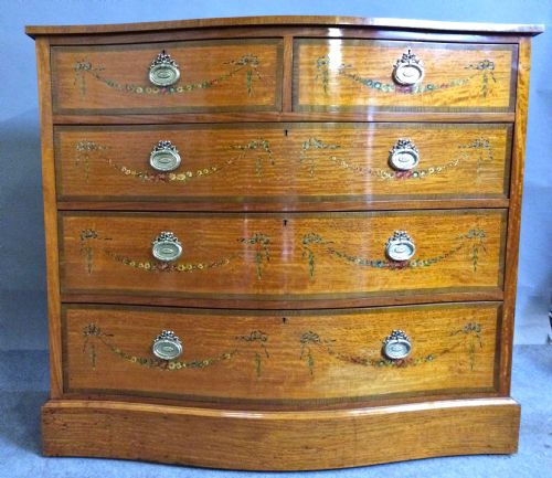 Edwardian Satinwood Sheraton Chest of Drawers