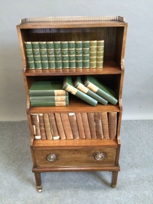 Georgian Revival Waterfall Open Bookcase