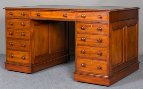 Good Quality Mahogany Partners Desk
