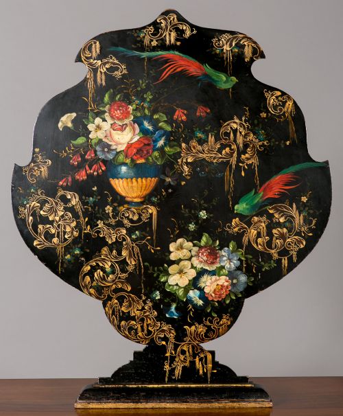 Lacquered Fire Screen