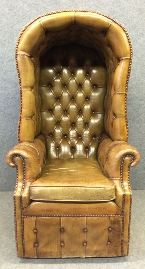 Old Leather Hall Porter's Chair