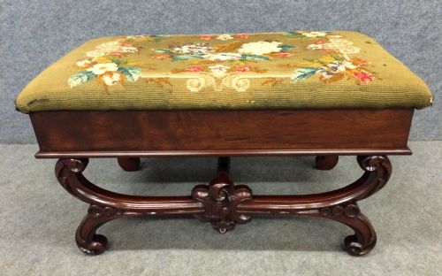 Victorian Mahogany Window Seat