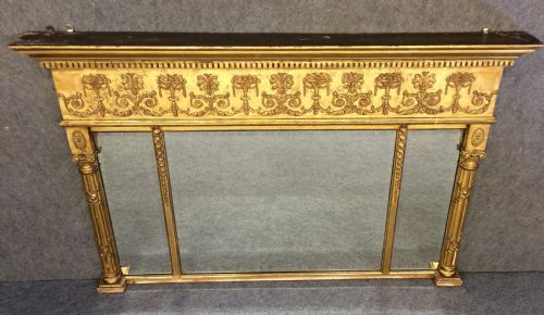 Regency Gilded Overmantle Mirror