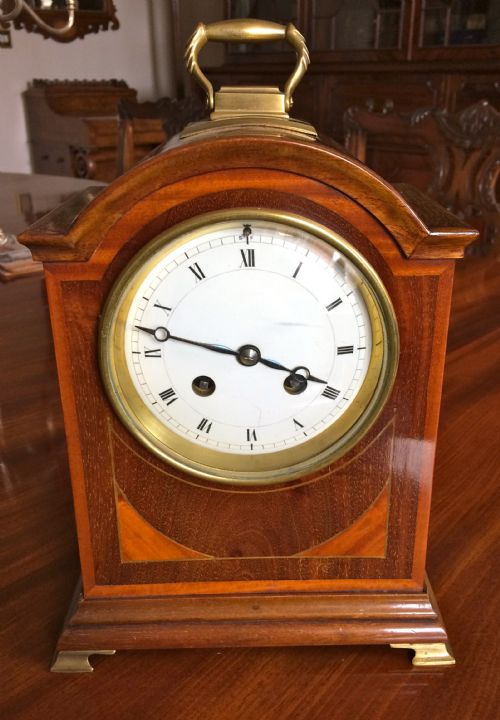 Edwardian Inlaid Mantle Clock