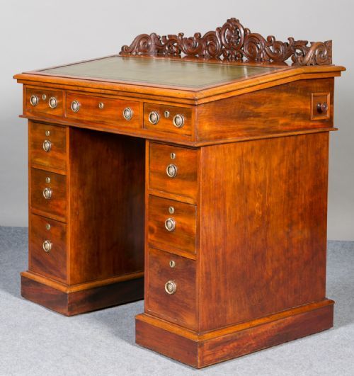 Small Victorian Mahogany Free Standing Desk
