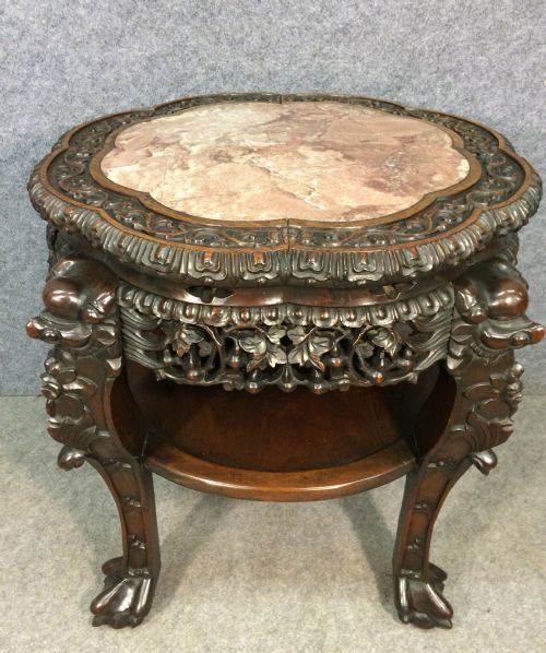 Large Chinese Rosewood Stand or Low Table