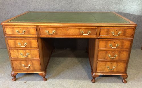 Maples 5' X 3' Walnut Pedestal Desk