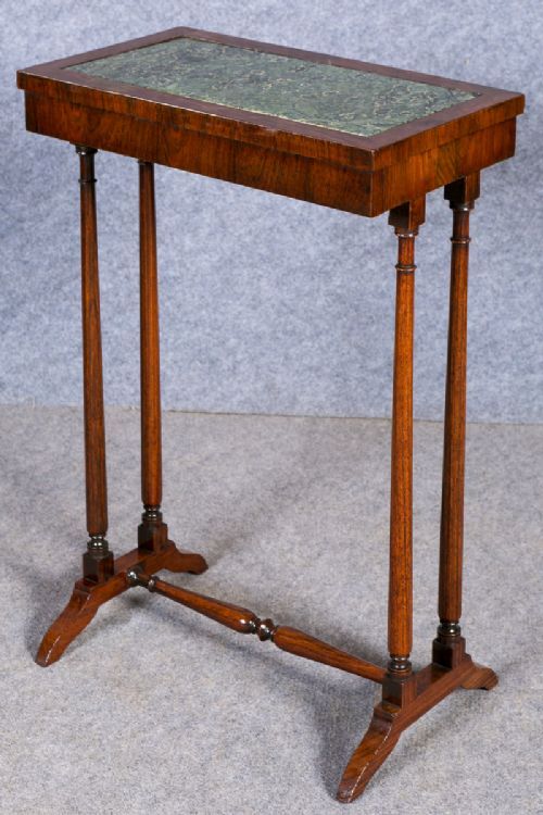 Marble Top Rosewood Occasional Table