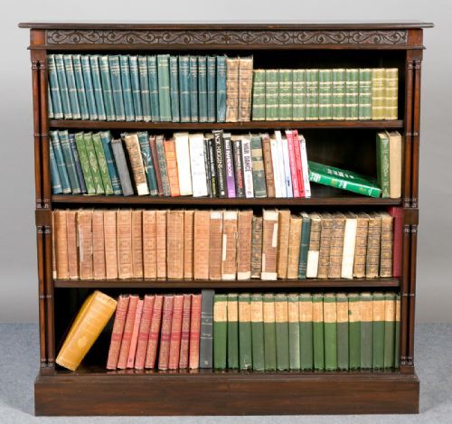 Antique Chippendale Style Open Bookcase