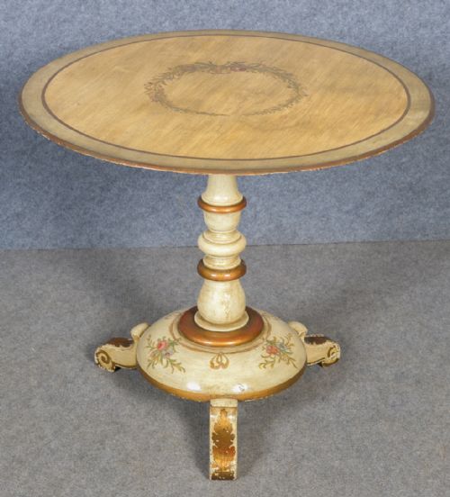 Unusual Original Painted French Table