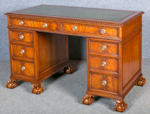 Chippendale Style Pedestal Desk