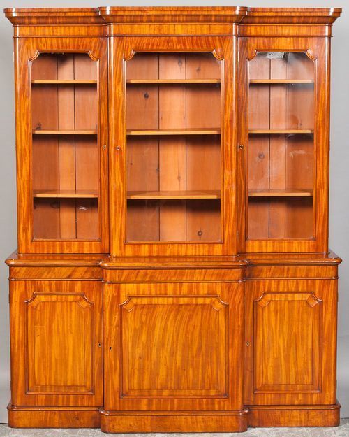 Victorian Breakfront Bookcase