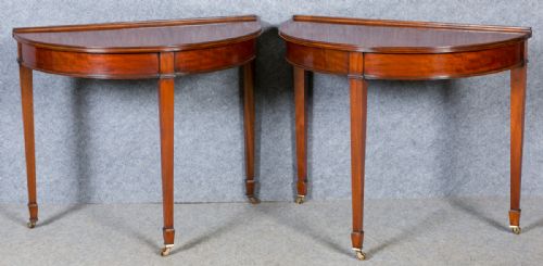 Pair of Demi Lune Console Tables