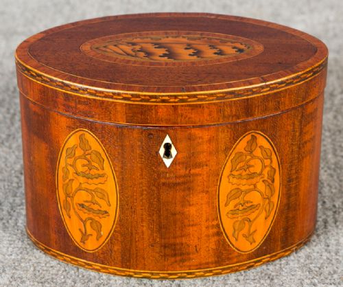 Sheraton Period Oval Tea Caddy