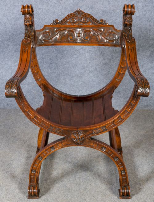 Savonarola Style Elbow Chair