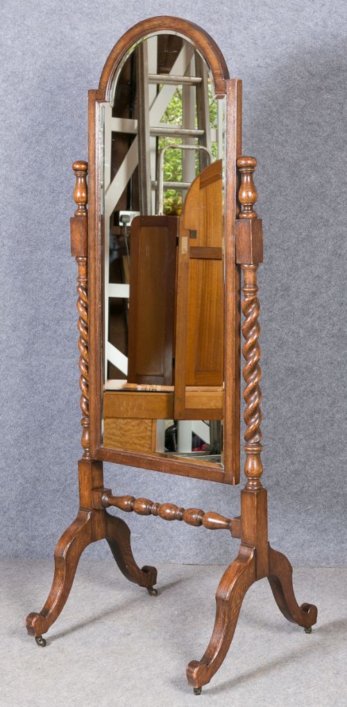 Oak Cheval Dressing Mirror