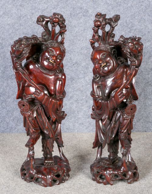 Pair of Chinese Root Figures
