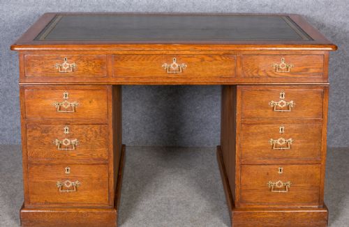 Golden Oak Pedestal Desk