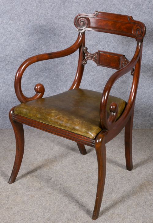Regency Sabre Leg Elbow Chair