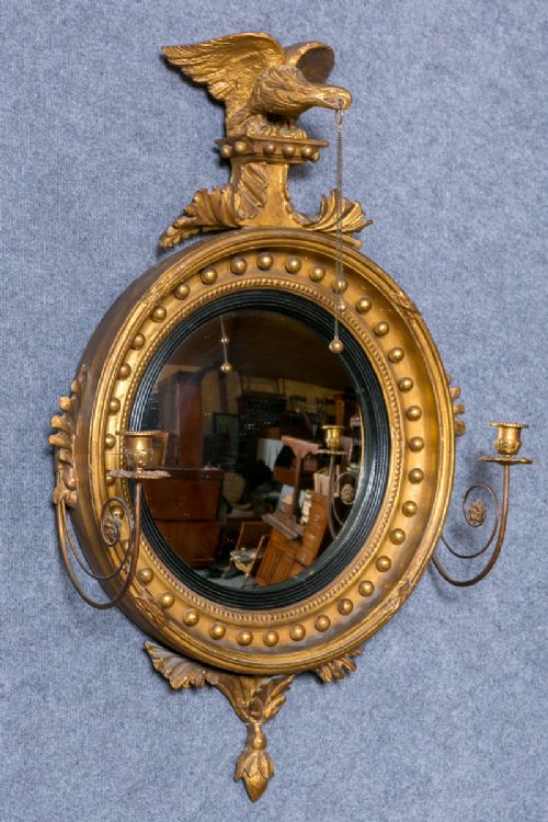 Regency Convex Mirror / Girondole