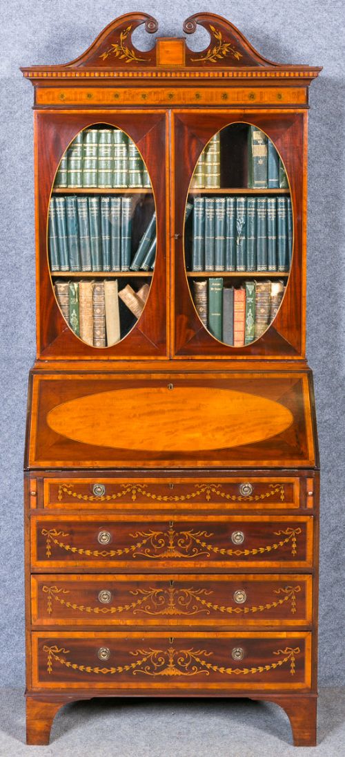 Inlaid Bureau Bookcase