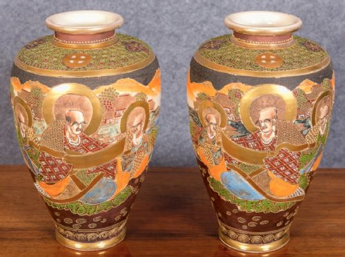 Pair of Satsuma Vases