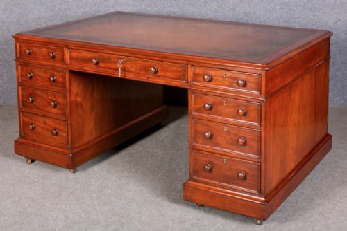 Victorian Mahogany Partners Desk