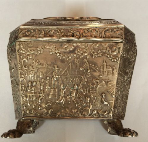 Dutch Silver Tea Caddy