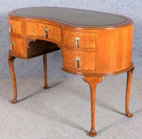 Walnut Kidney Shaped Desk