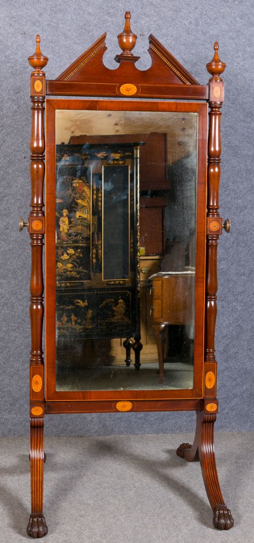 Sheraton Style Cheval Mirror