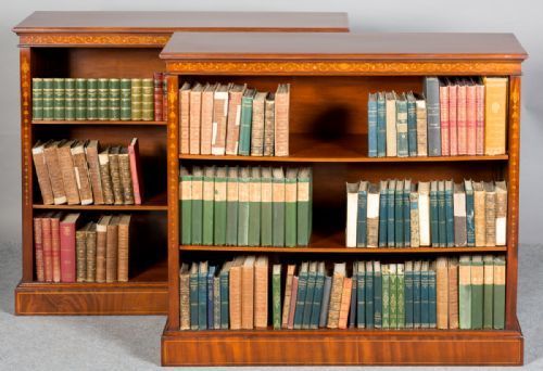 Pair of Inlaid Bookcases