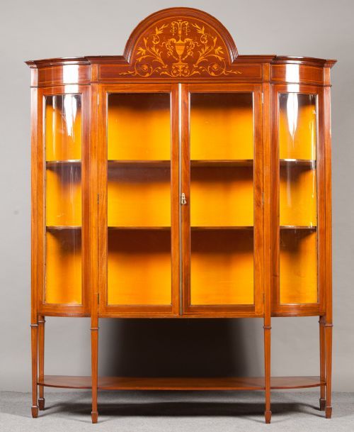 Edwardian Inlaid Display Cabinet