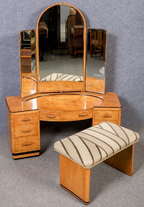 Art Deco Triptych Dressing Table