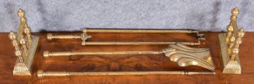 Victorian Fire Dogs and Irons