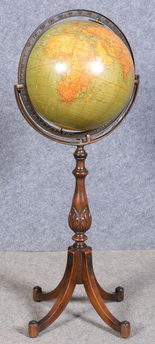 Terrestrial Globe on Mahogany Stand