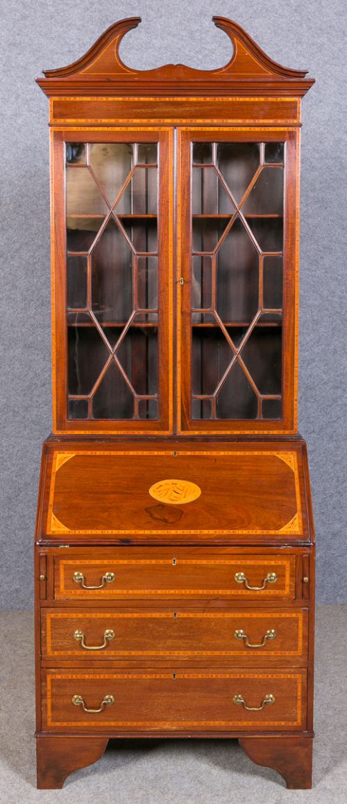 Small Sheraton Revival Bureau Bookcase
