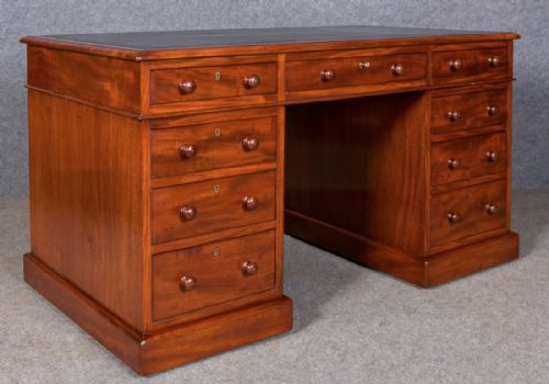 Antique Mahogany  Pedestal Desk by Maple & Co.