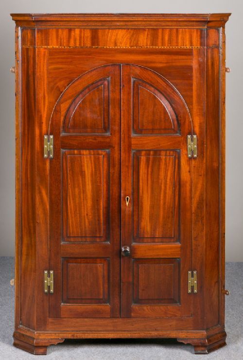 George III Mahogany Corner Cupboard