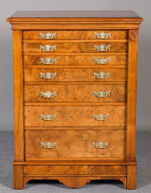 Victorian Walnut Wellington Chest