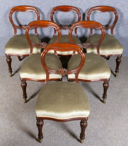 Superior Set of 6 Victorian Dining Chairs