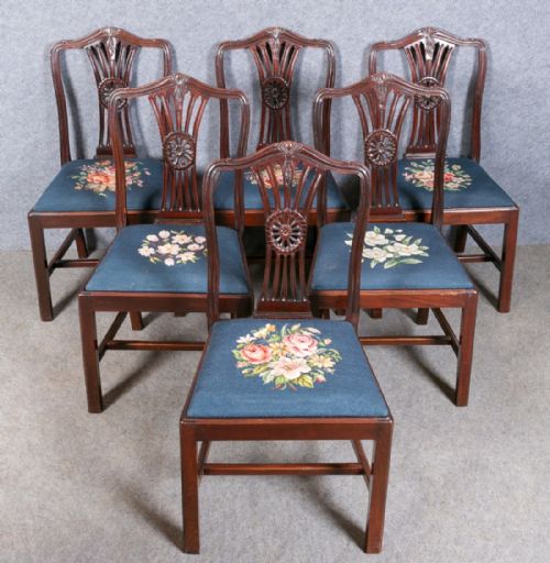 6 Hepplewhite Style Dining Chairs