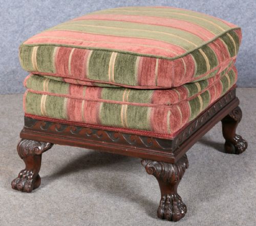 Chippendale Style Mahogany Stool