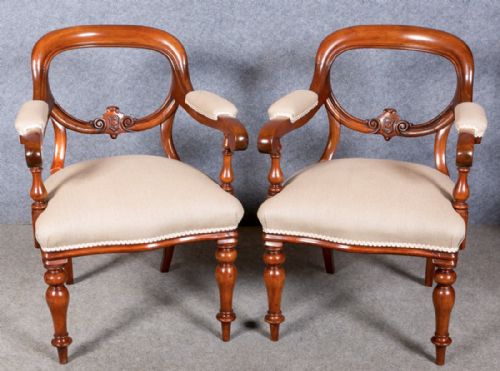 Pair of Victorian Elbow Chairs