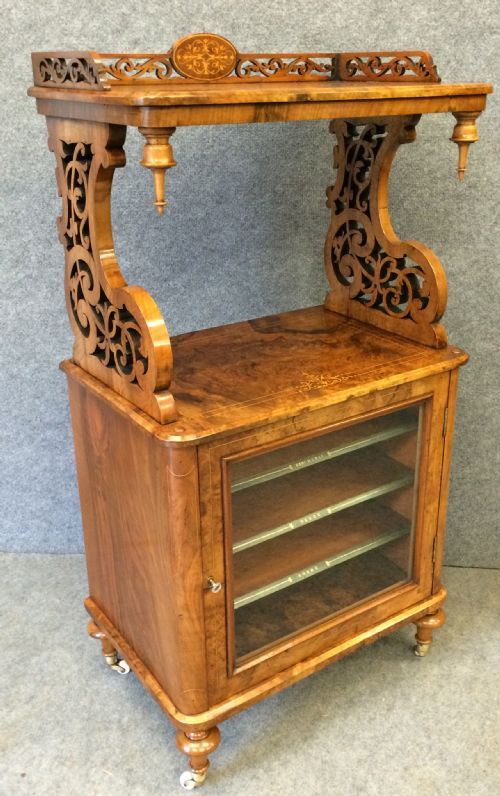 Victorian Walnut Cabinet Whatnot
