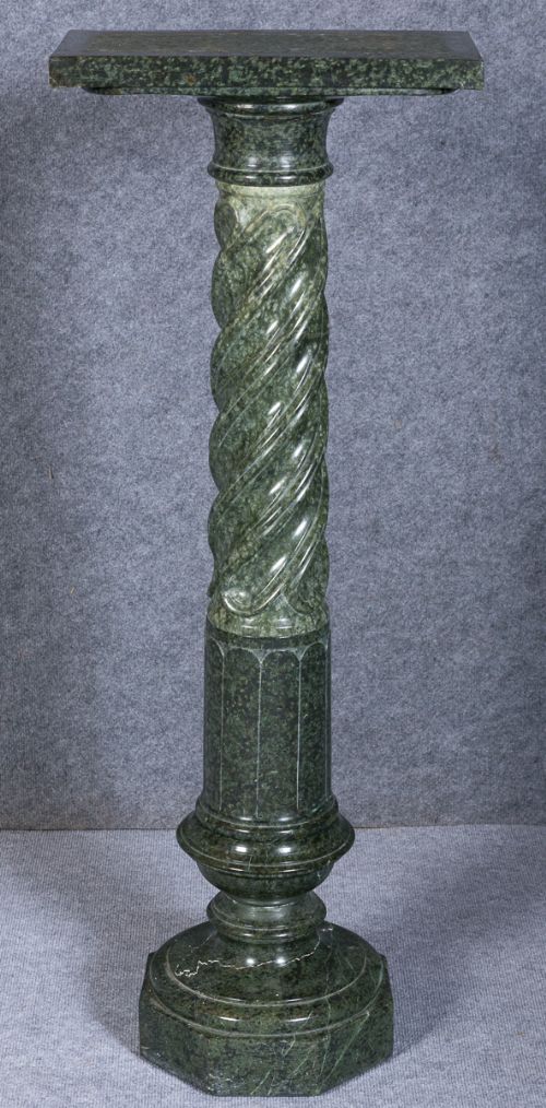 Serpentine Marble Stand / Column / Torchere