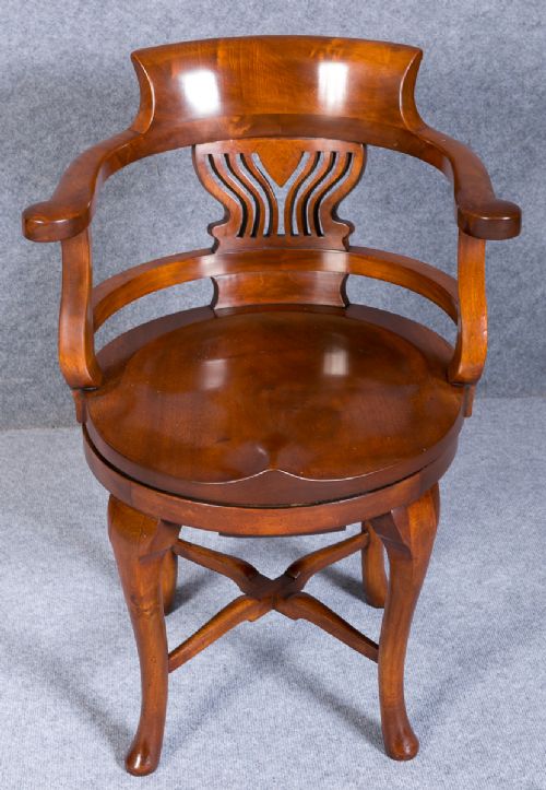 Antique Mahogany Swivel Desk Chair