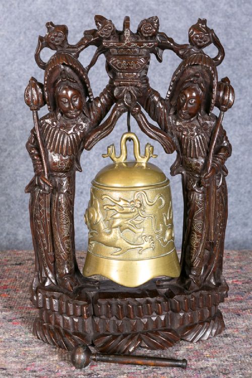 Burmese Silver Wire Inlaid Dinner Gong