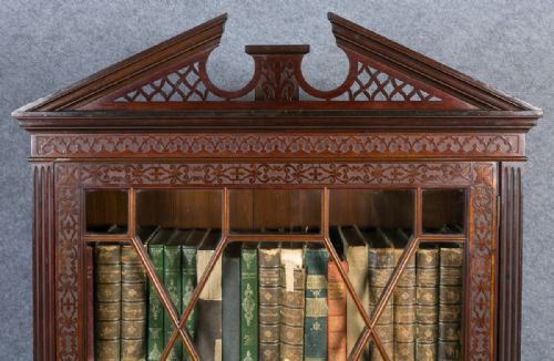 Chippendale Style Mahogany Blind Fret Bookcase
