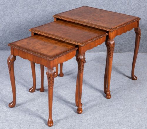 Burr Walnut Nest of Tables